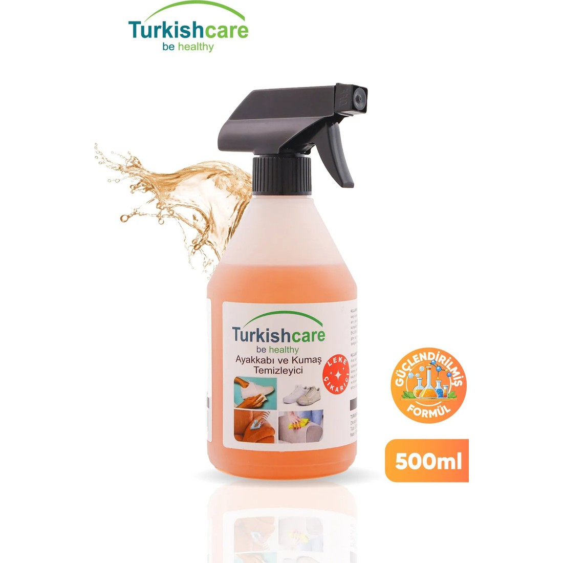 Turkishcare Ayakkabı Ve Kumaş Temizleme Spreyi 500 ml Solvent İçermeyen Ekolojik Formül