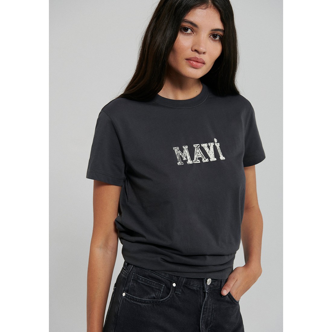 Mavi Mavi Baskılı Antrasit Tişört 1612232-34853