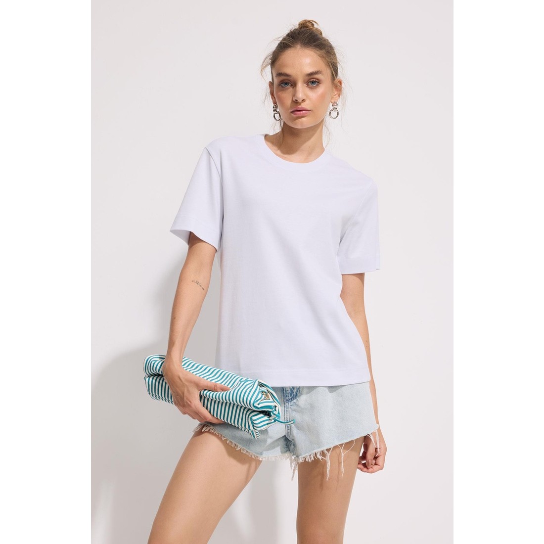 Babokah Premium Pamuk Basic Tshirt Kadın
