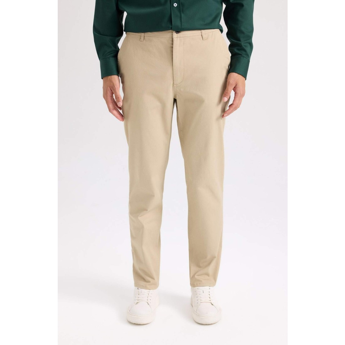 DeFacto Regular Fit Normal Kesim Yazlık Düz Paça Chino Kanvas Pantolon D7349AX25SP