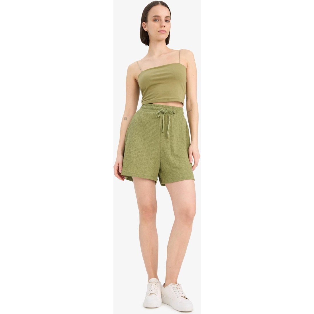 DeFacto Loose Fit Kırışık Dokulu Şort A6223AX25SM