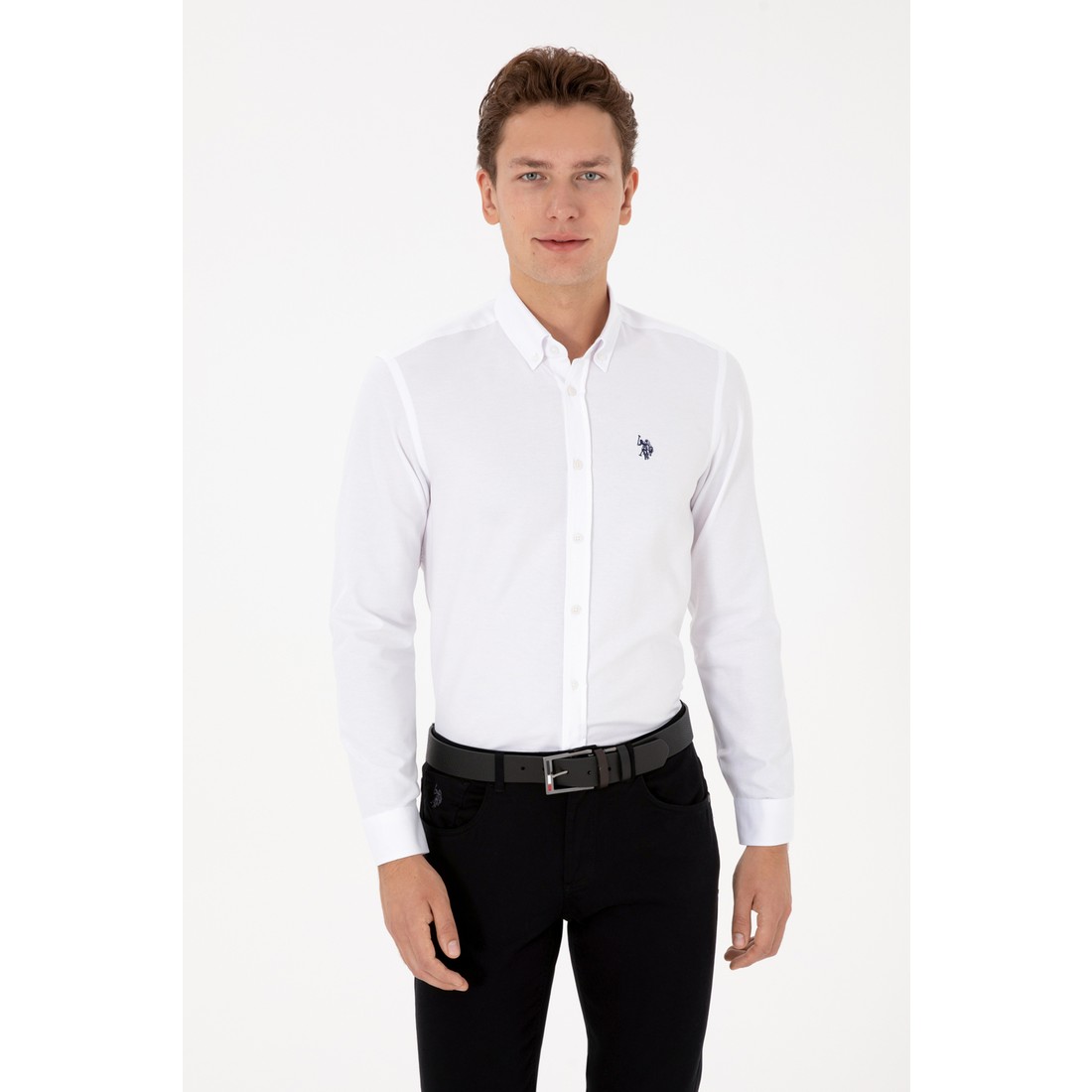 U.S. Polo Assn. Erkek Beyaz Gömlek Basic 50316723-VR013