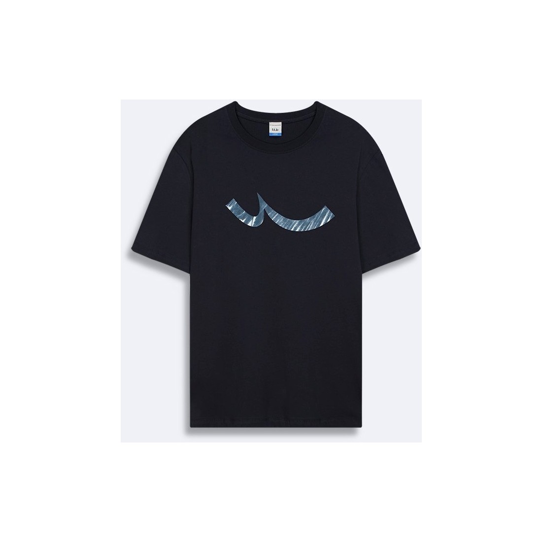 LTB Logo Baskılı Lacivert T-Shirt Erkek Günlük Tarz Pamuk Kısa Kol Standart Kalıp
